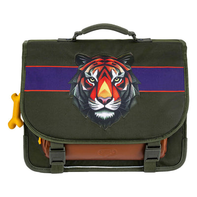 Stones and bones tiger facet khaki lake school bag