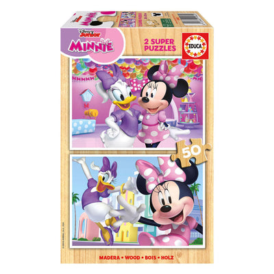 Disney minnie mouse wooden jigsaw puzzle - 2x50pcs.