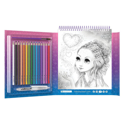 Estrellas nebulosas - libro de dibujo en acuarela - dibujo - colorear - juego creativo