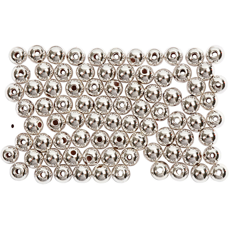 Perle di cera Creative Company, d 4 mm, misura buco 0,7 mm, argento, 150 pezzi 1 scatola