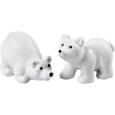 Figuras en miniatura de la empresa Creativ, h: 30 mm, l: 45 mm, blanco, 2 piezas 1 caja