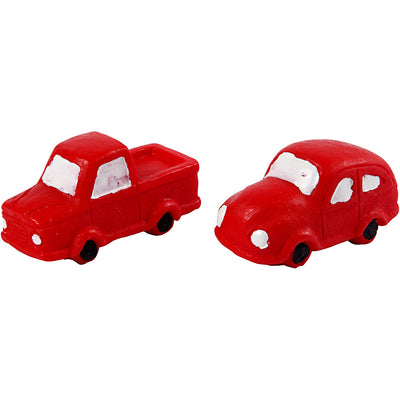 Figuras en miniatura de la empresa Creativ, h: 20 mm, l: 40 mm, rojo, 2 piezas 1 caja
