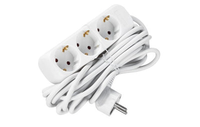 Tafelcontactdoos 3V + RA + 3 mtr.