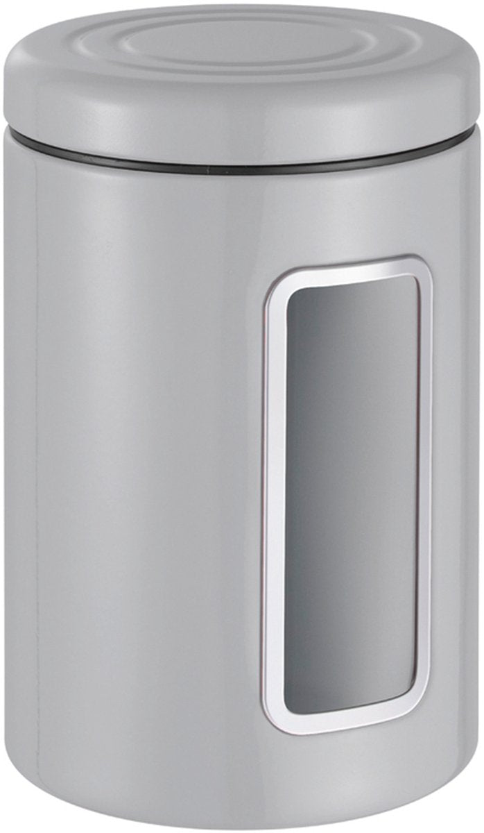 Contenedor de almacenamiento Wesco línea clásica con ventana | 2 litros | metal - gris | tarro de almacenamiento