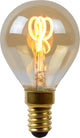 Lucide p45 - filament lamp - ø 4,5 cm - led dimbaar - e14 - 1x3w 2200k - amber