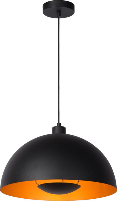 Lucide siemon - hanging lamp - ø 40 cm - 1xe27 - black