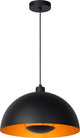 Lucide siemon - lampada a sospensione - ø 40 cm - 1xe27 - nero