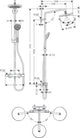 Hansgrohe croma showerpipe 220 1jet con termostato cromo