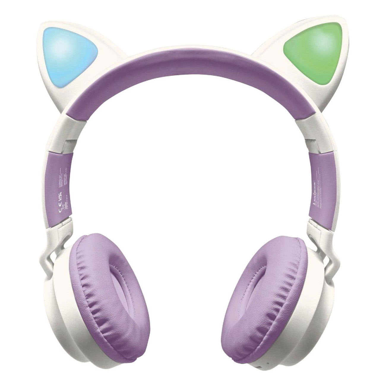2-in-1 bluetooth koptelefoon met licht kattenoren