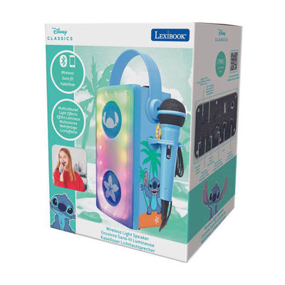 Altoparlante bluetooth illuminato Stitch con microfono