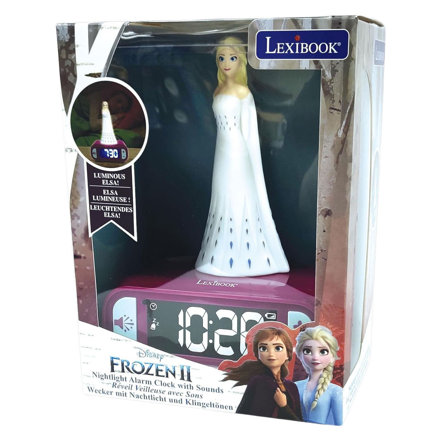 Sveglia digitale 3D Disney Frozen con luce e suono