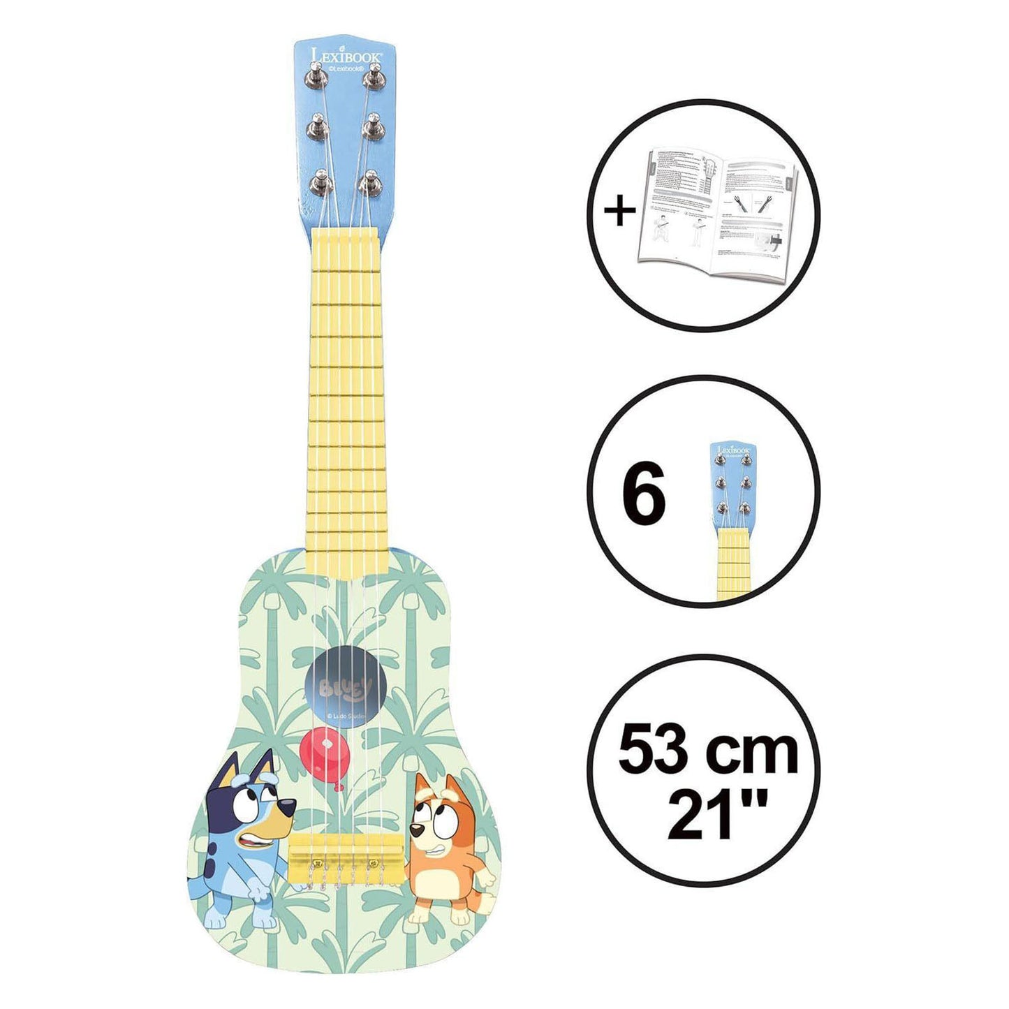 Lexibook Mi primera guitarra de madera bluey – 21 53 cm