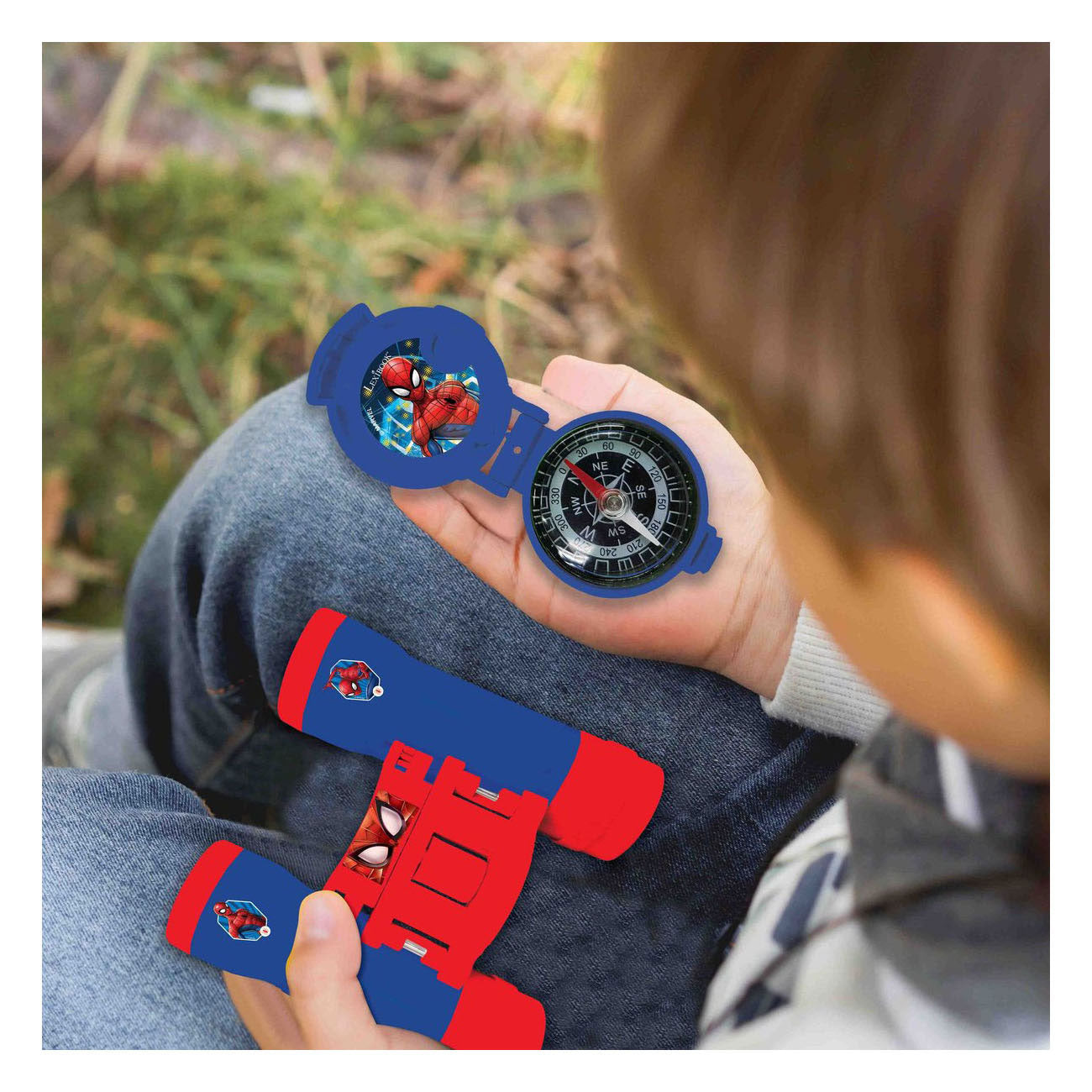 Set aventurero spider-man con walkie talkies 120 metros