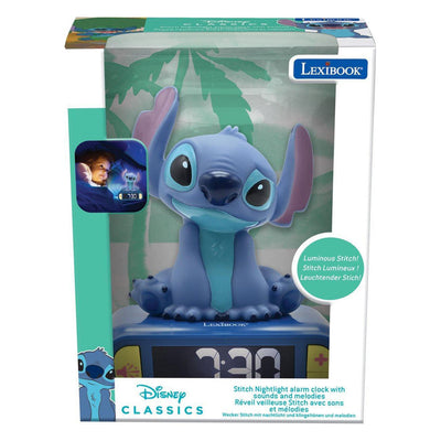 Lexibook stitch 3d digitale alarmklok met licht en geluid
