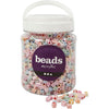 Perline con lettera aziendale Creativ, misura 6x6 mm, dimensione buco 3 mm, ca. 2300 pezzi, 500 g, 700 ml 1 scatola