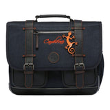 Caméléon school bag navy orange - 38cm - afbeelding 1