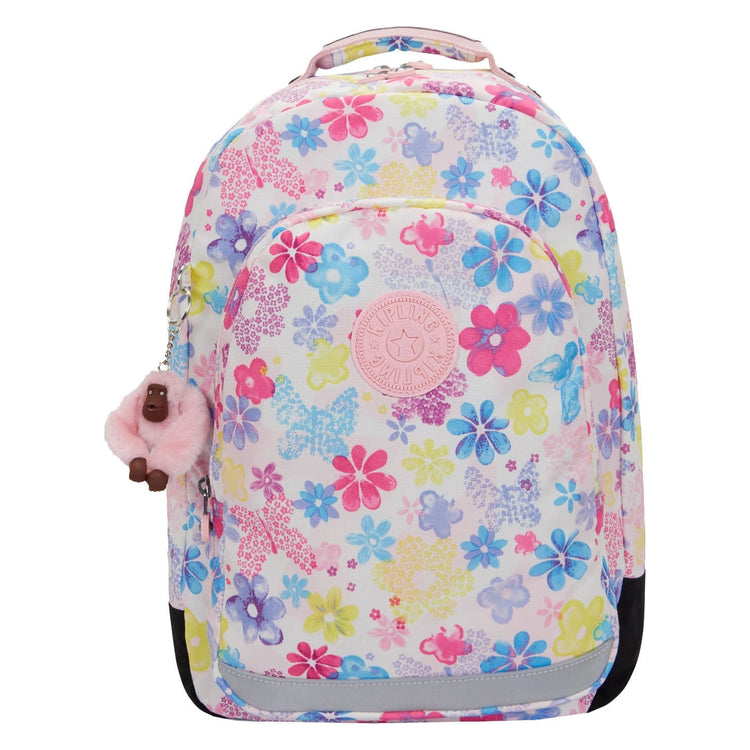 Kipling class room backpack - flower stamp