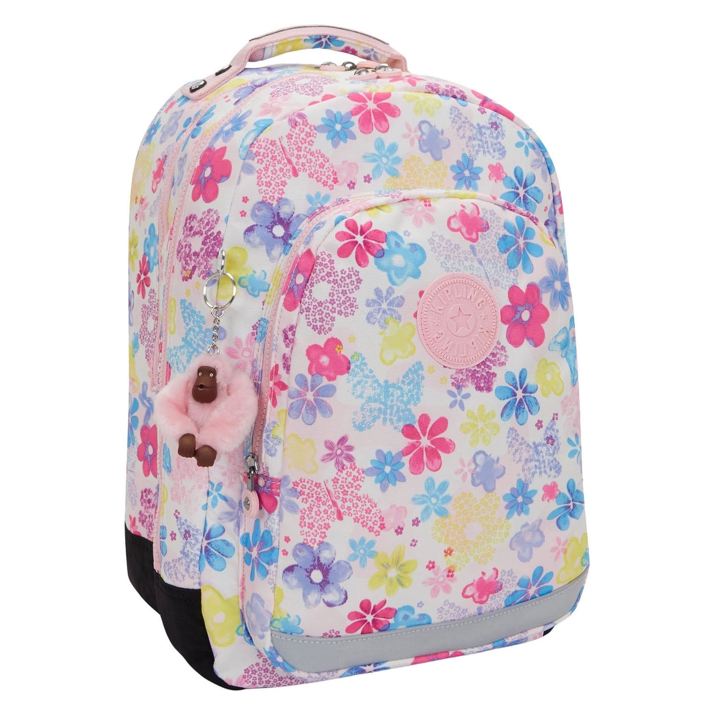 Mochila para aula Kipling - sello de flores