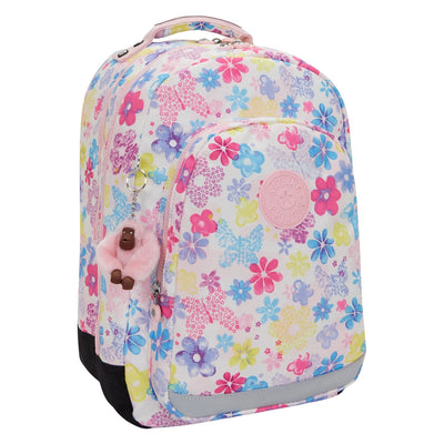 Zaino Kipling per l'aula scolastica - timbro floreale
