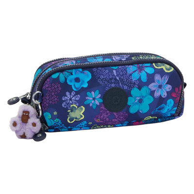 Kipling gitroy pencil case - dark flower stamp