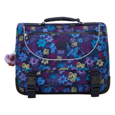 Zaino preppy Kipling - stampa con fiori scuri