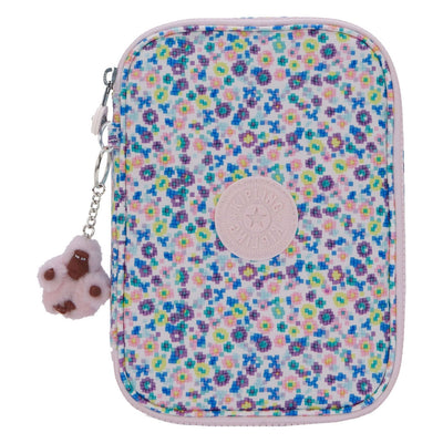 Kipling 100 pencil case - digital flower print