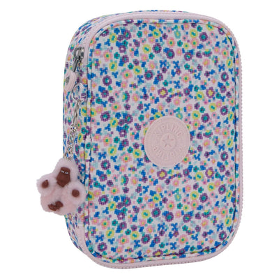 Kipling 100 pencil case - digital flower print
