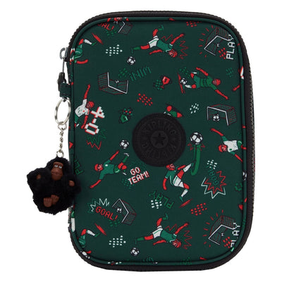 Kipling 100 pencil case - soccer print