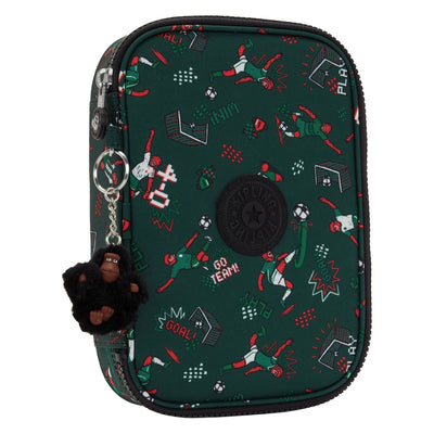 Kipling 100 pencil case - soccer print