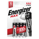 Energizer max aaa alkaline batteries 4 pcs.