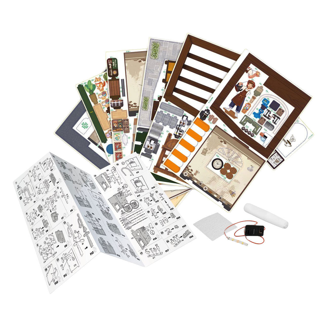 Buki france houten bouwpakket diorama café - 120dlg.