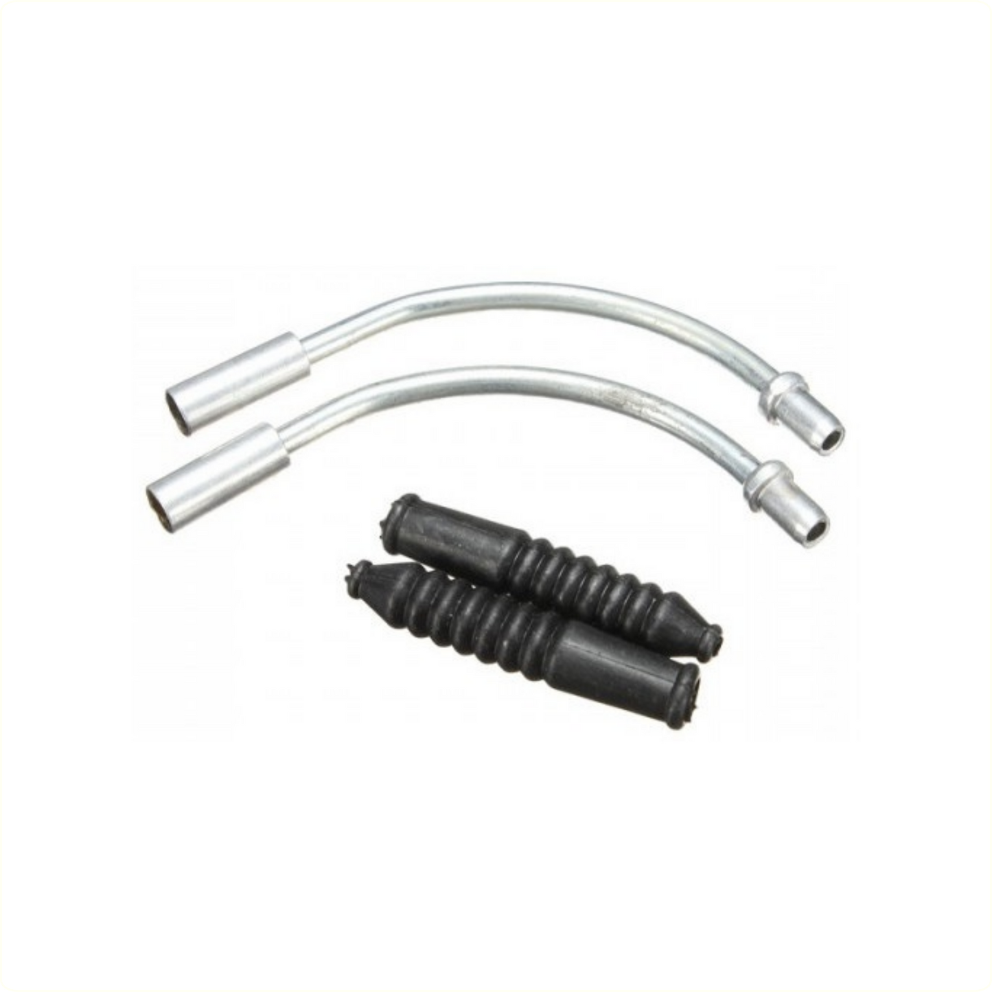 cable curvas V-brake gomas 90º 6 piezas plata