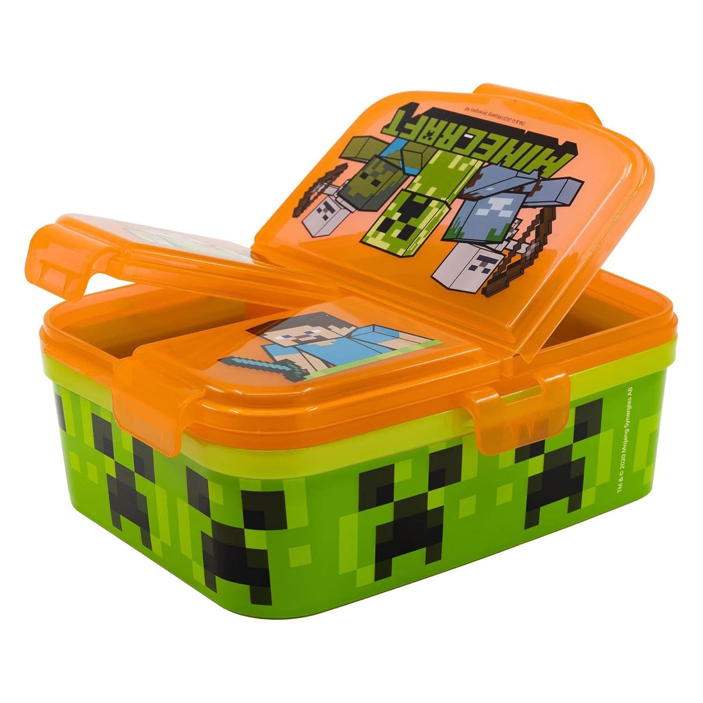 Fiambrera Minecraft con 4 compartimentos