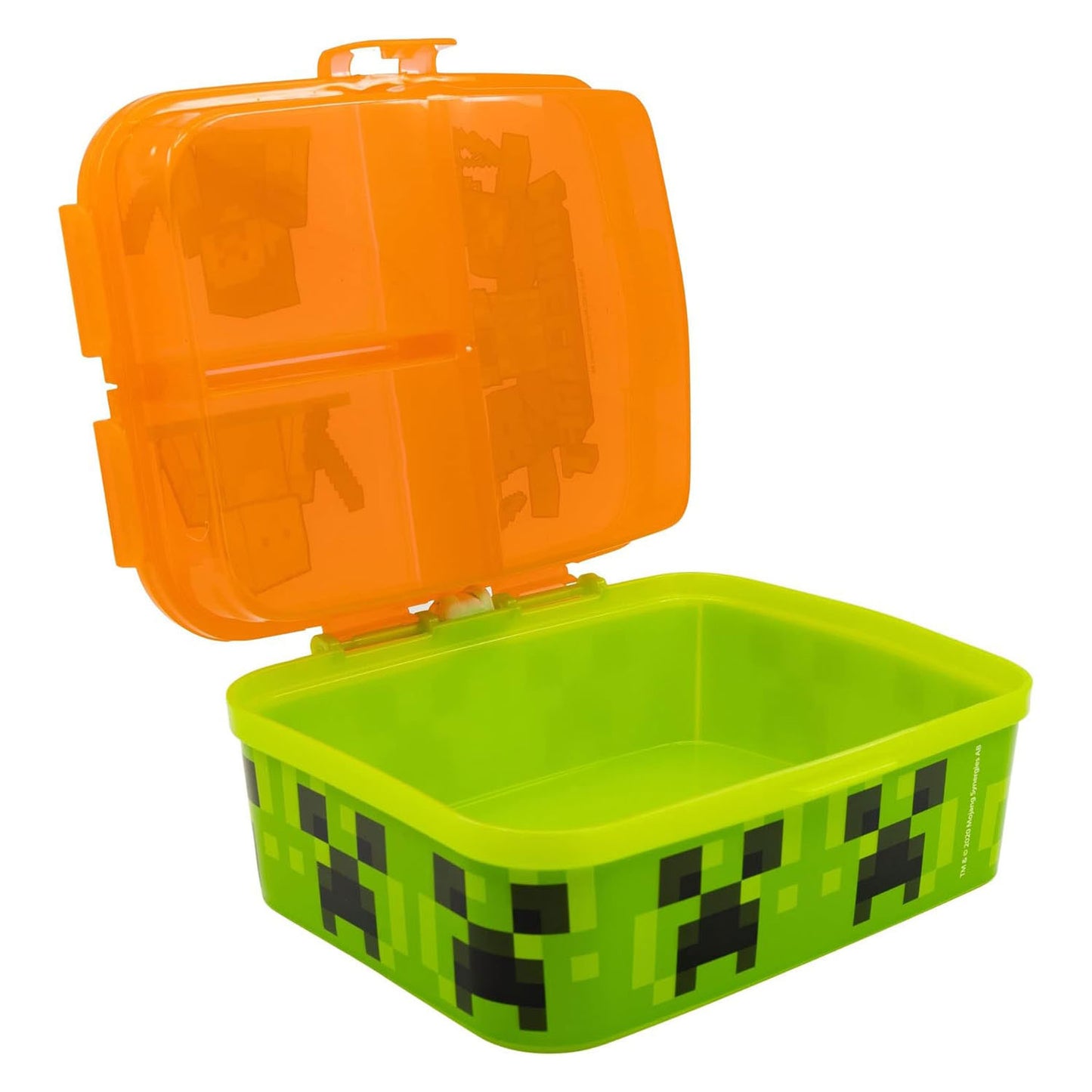 Fiambrera Minecraft con 4 compartimentos