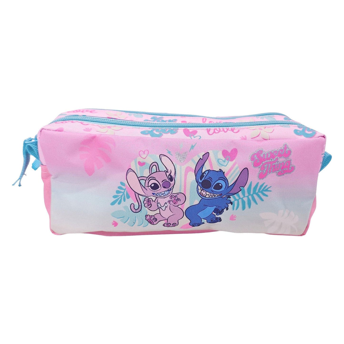 Estuche con 2 compartimentos Disney Stitch Love