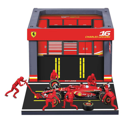 RC Burago Ferrari Pit Pass con Charles Lecle - 1:43