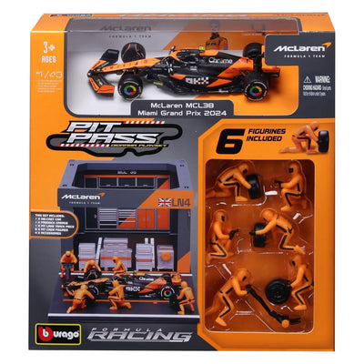 Pase de boxes de Burago mclaren con lando norris - 1:43