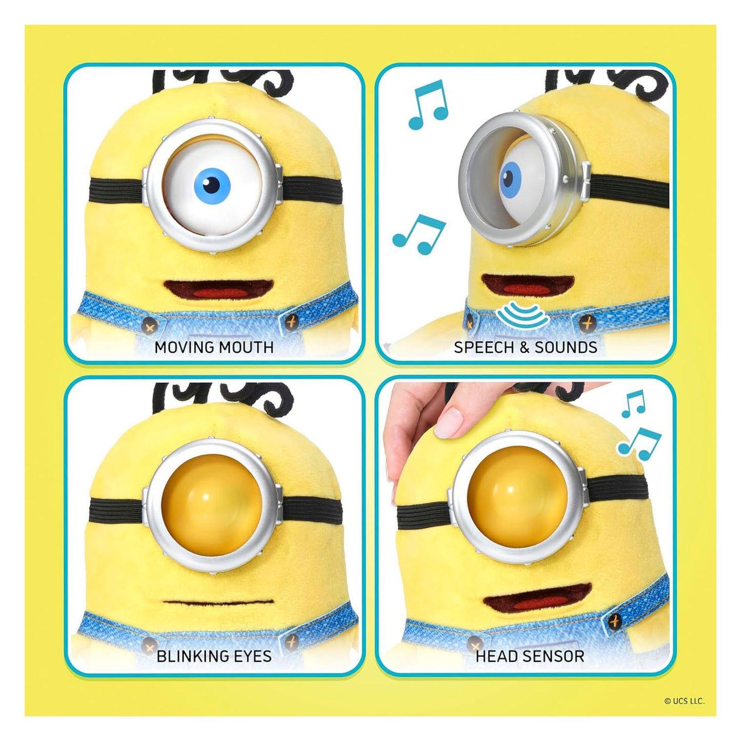 Peluche interactivo universal minions james palm puppetronic