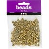 Perline con lettere dell'azienda Creativ, d 7 mm, dimensione del buco 1,2 mm, ca. 200 pezzi, oro, 21 g 1 scatola