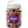 Cuentas de plástico de Creativ Company, medida 11 mm, medida del agujero 7 mm, aprox. 330 piezas, varios colores, 420 g, 700 ml 1 caja