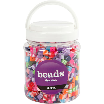 Creativ company multi mix, medidas 8x8 mm, medida del agujero 2,5 mm, aprox. 950 piezas, 500 g, 700 ml 1 caja