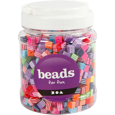 Creativ company multi mix, medidas 8x8 mm, medida del agujero 2,5 mm, aprox. 950 piezas, 500 g, 700 ml 1 caja