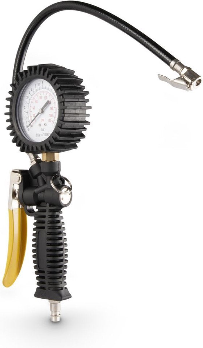 Pistola de inflado de neumáticos Powerplus powair0102 - máx. presión: 8bar - incl. manómetro