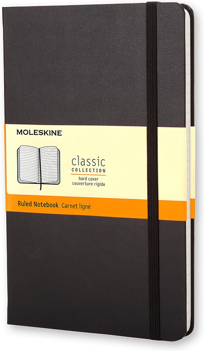 Cuaderno clásico Moleskine - bolsillo - tapa dura - rayado - negro