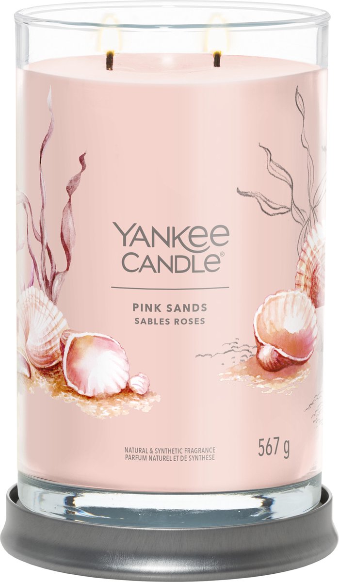 Yankee Candle - Vela perfumada de vaso grande Pink Sands - 100 horas de combustión - dos mechas