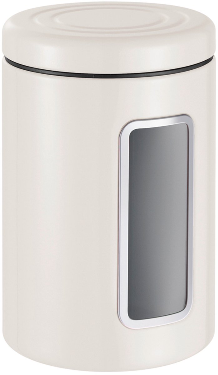 Contenedor de almacenamiento Wesco línea clásica con ventana | 2 litros | metal - arena mate | tarro de almacenamiento