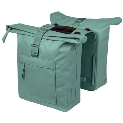 Basil b.v. dubbele fietstas basil brooklyn mik 41l 14 x 30 x 37 cm - groen