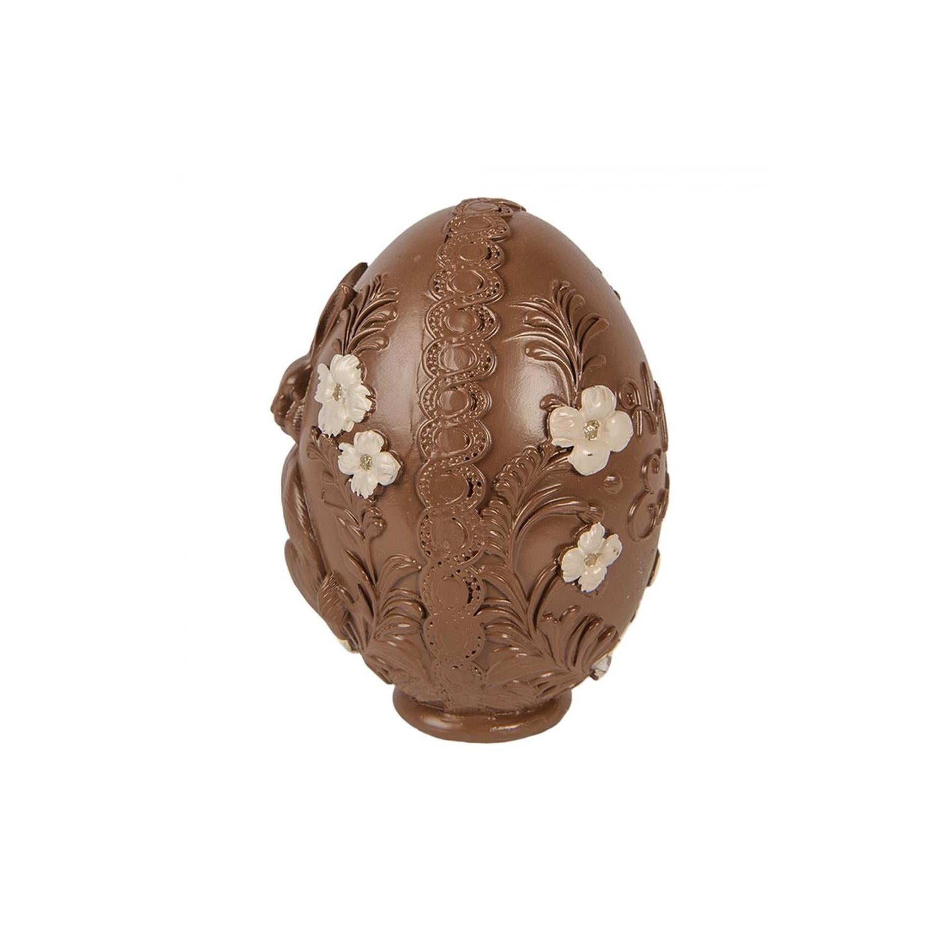 Clayre eef decoración huevo de Pascua ø 9x13 cm plástico