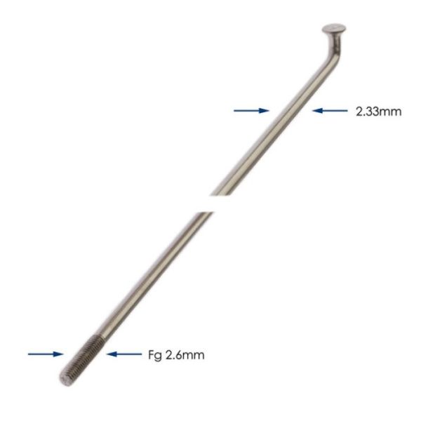 Alpina Suge 286-13 Raggi Ø2.33mm FG 2.6 - Acero inoxidable (144 piezas)