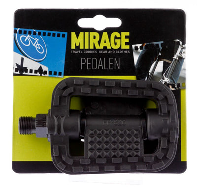 Pedales de Tour de Mirage Plastic Anti -Slip Black Blister 1500960